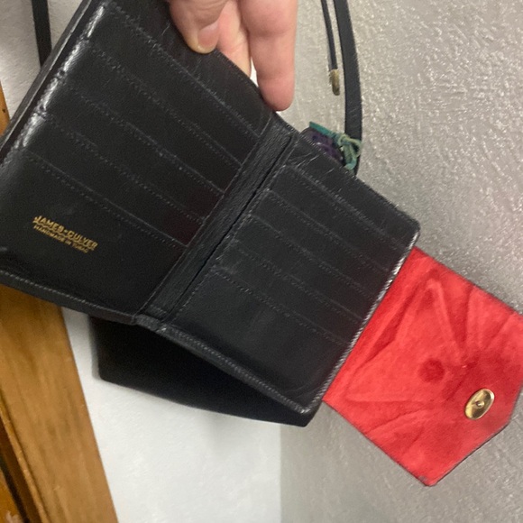 JAMES CULVER RARE Leather Crossbody/wallet💚💜 SET🤠+925🐴Bangle 6.5” - Picture 8 of 17